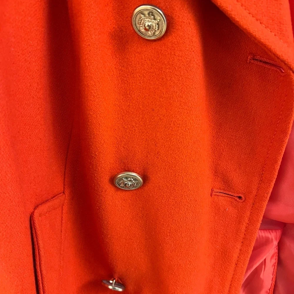 Old Navy Women's Bold Orange Peacoat - Picture 3 of 4